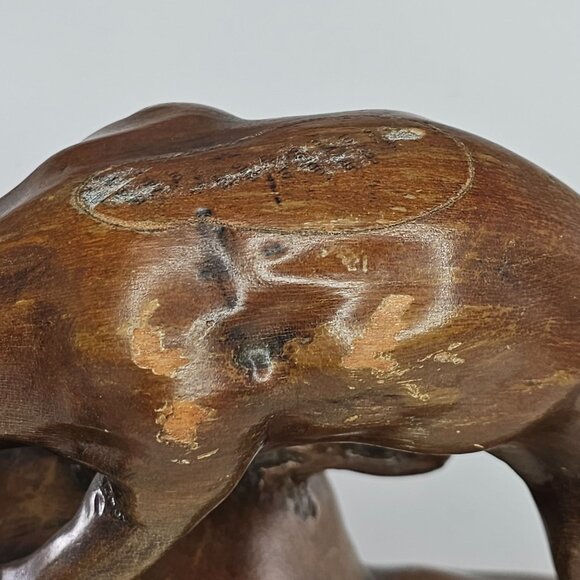 Vintage Master Crafters Sessions Jaguar Panther Clock Wood Carved DOES NOT WORK - Picture 9 of 10